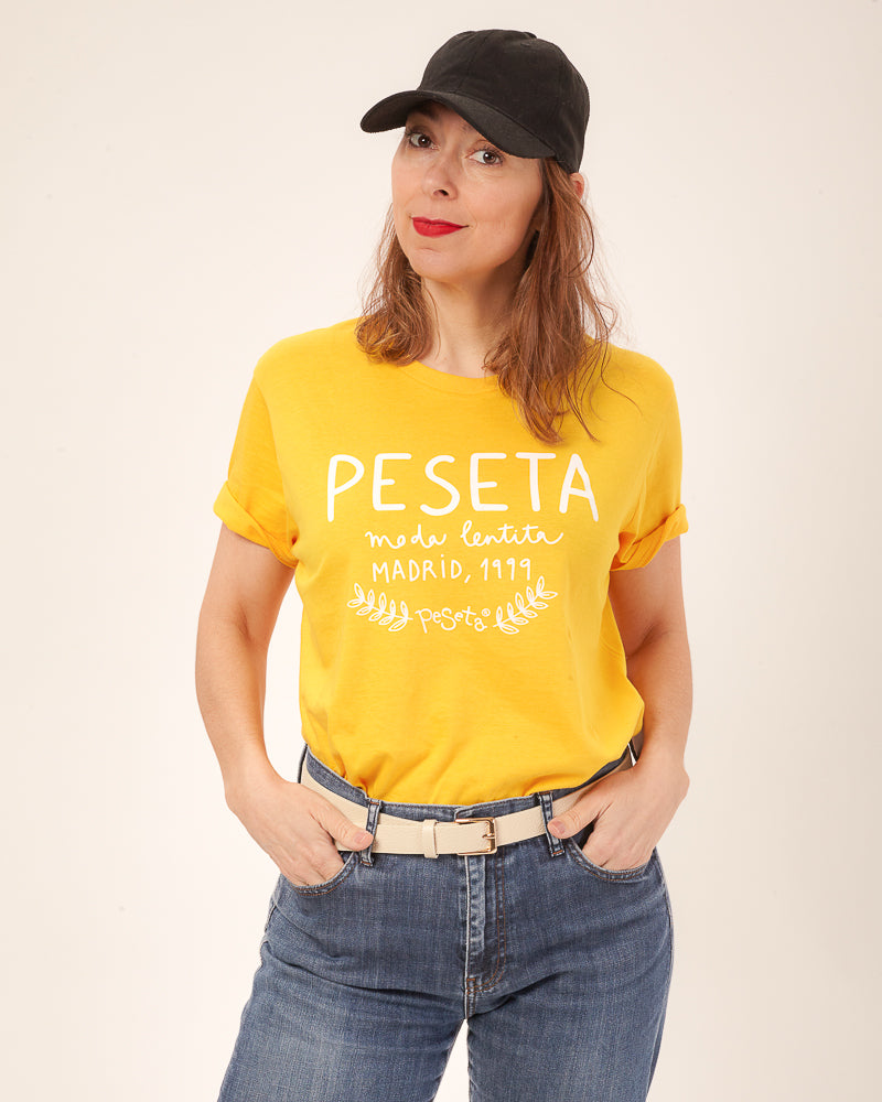 Camiseta amarilla logo peSeta