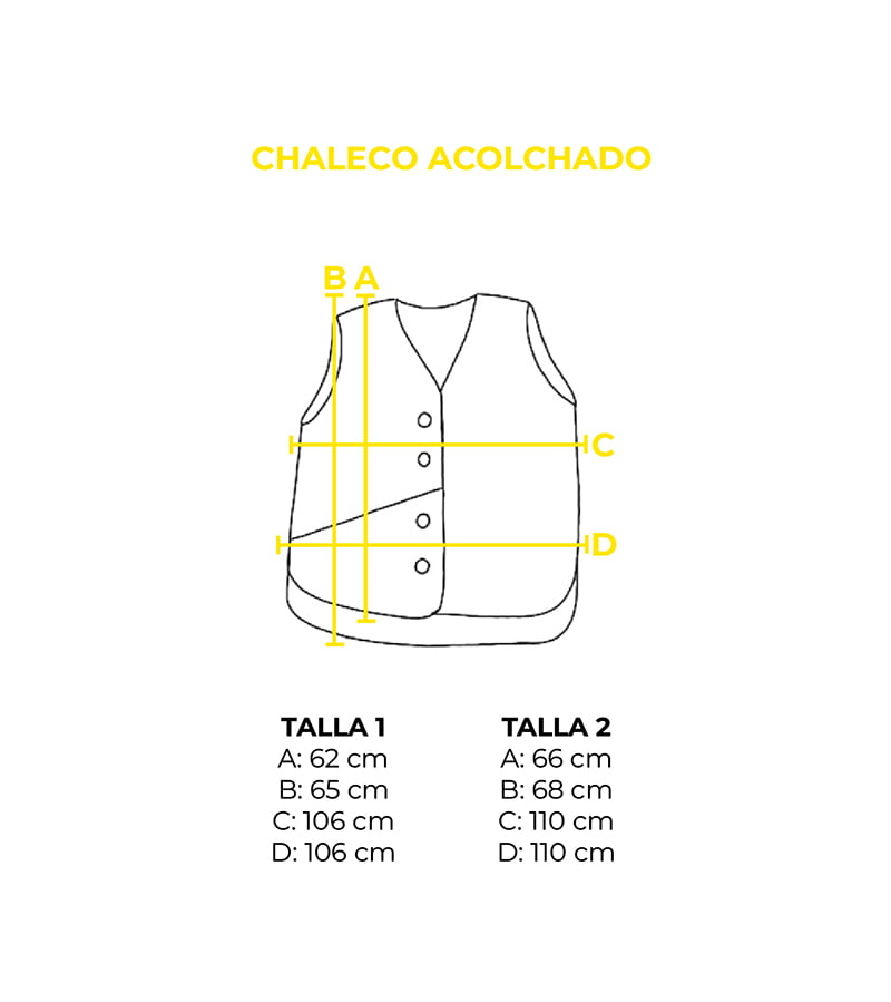 Chaleco acolchado reversible Fachadas Collage