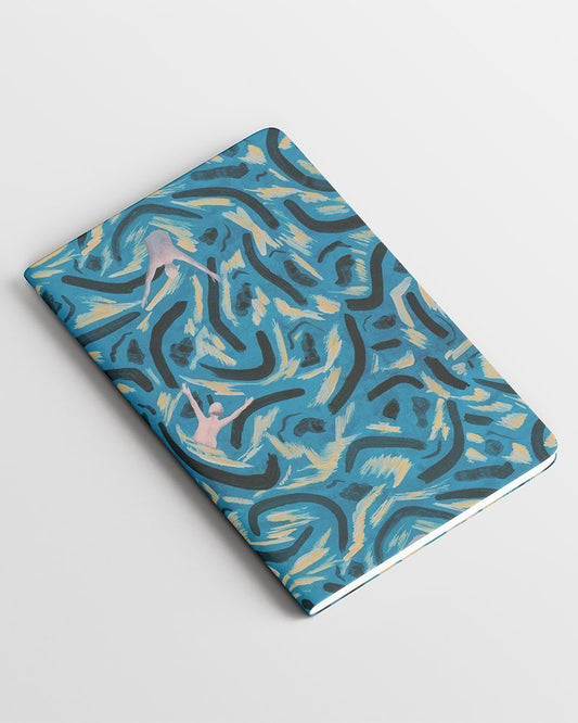 Cuaderno pequeño estampado marea azul