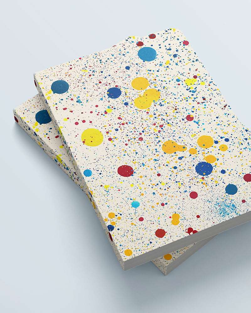 Cuaderno grande estampado pintura