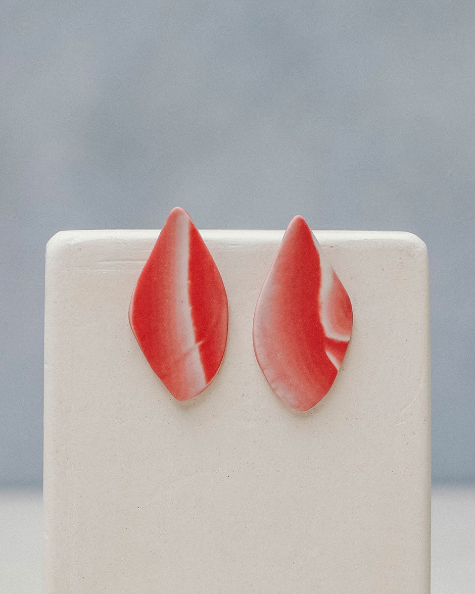 Pendientes Jana-Bira rojo pequeño MARÍA TORNÉ