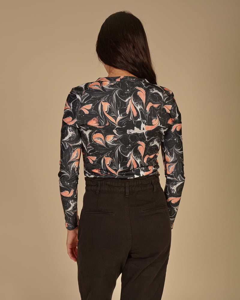 Camiseta elástica Estampado Marmolado