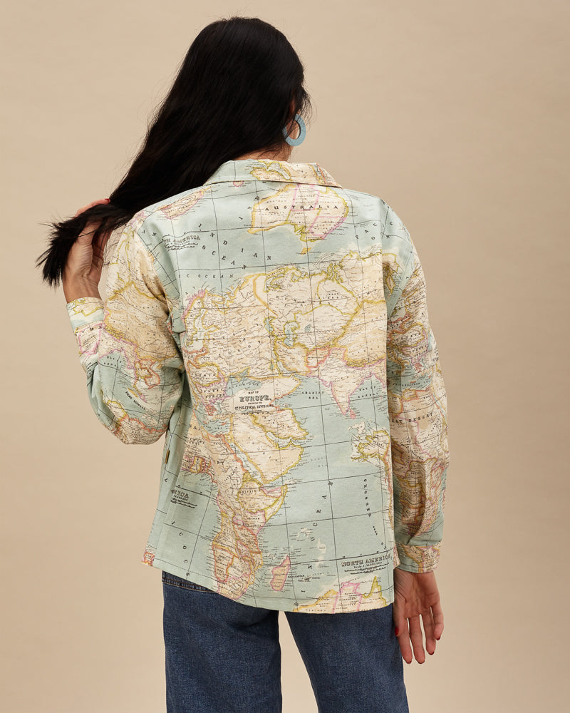 Chaqueta sobrecamisa unisex Portugalete Mapa