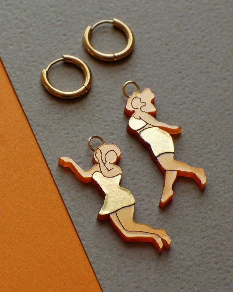 Pendientes Amigues naranja