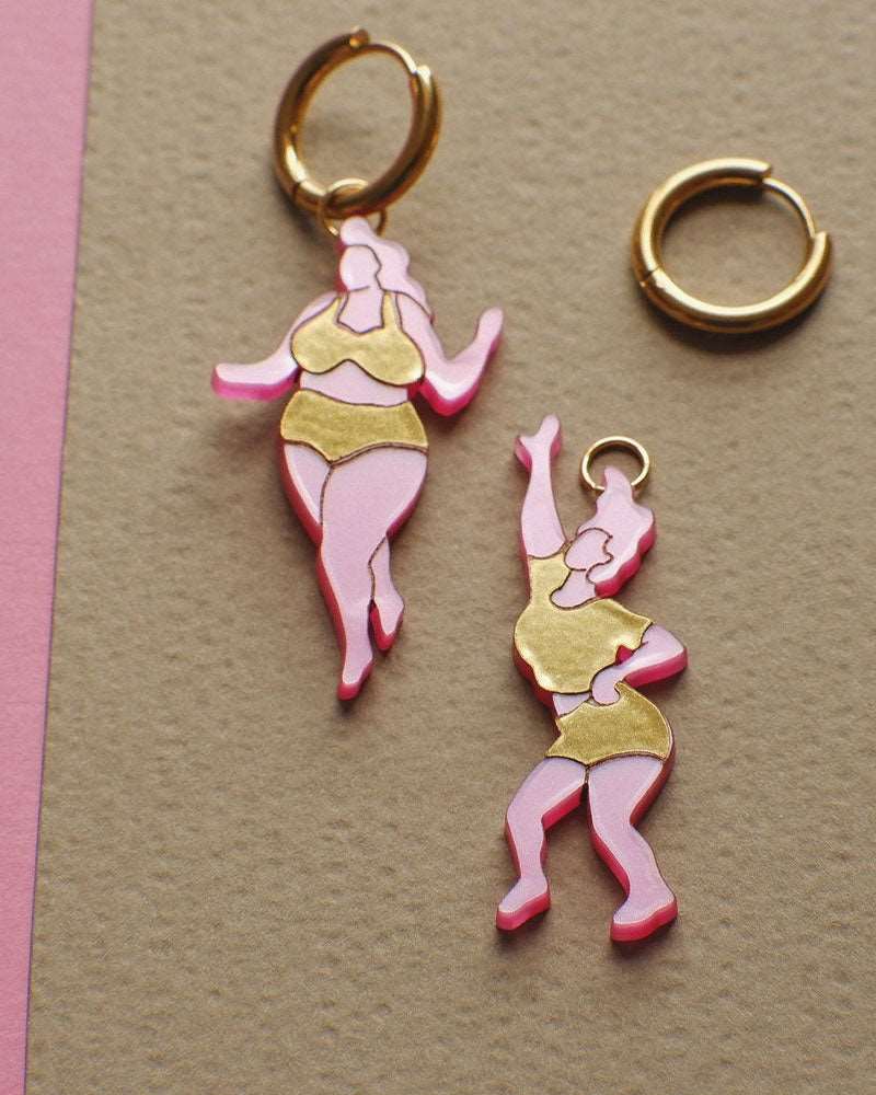 Pendientes Amigues rosa