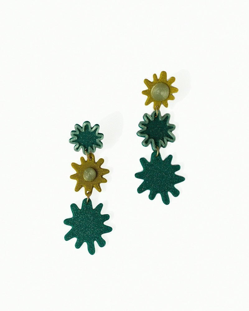 Pendientes Tenea verdes MRLASPIUR