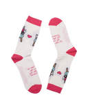 Calcetines con diseño exclusivo del Aitor Saraiba, diseños divertidos rojo y rosa, infante y corazon moda original, estampados originales