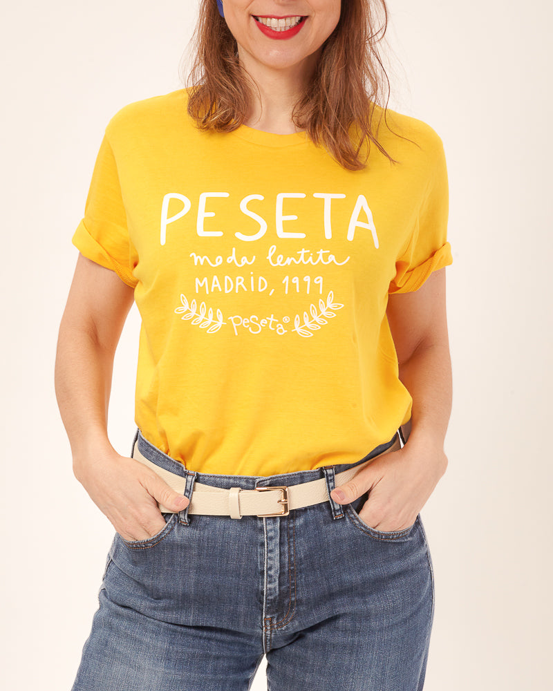 Camiseta amarilla logo peSeta