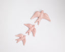 3 Golondrinas de cerámica - rosa