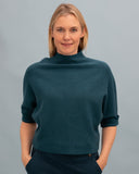 Jersey punto cuello alto azul MÃE