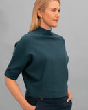 Jersey punto cuello alto azul MÃE