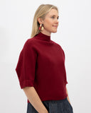 Jersey punto cuello alto rojo MÃE