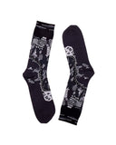Calcetines Didac Alcaraz - peSeta, diseños divertidos negro y blanco, estampado edificios y paisaje, moda original, estampados originales tallas reales, ropa favorecedora, Estilo sostenible Madrid.