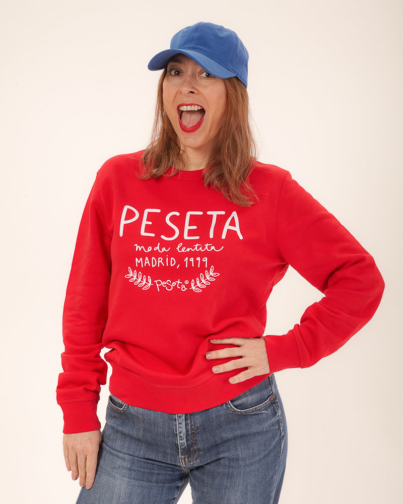 Sudadera roja logo peSeta