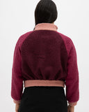 Chaqueta bomber tricolor cereza