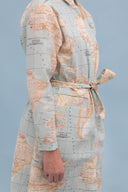 Vestido Padova Mapa azul