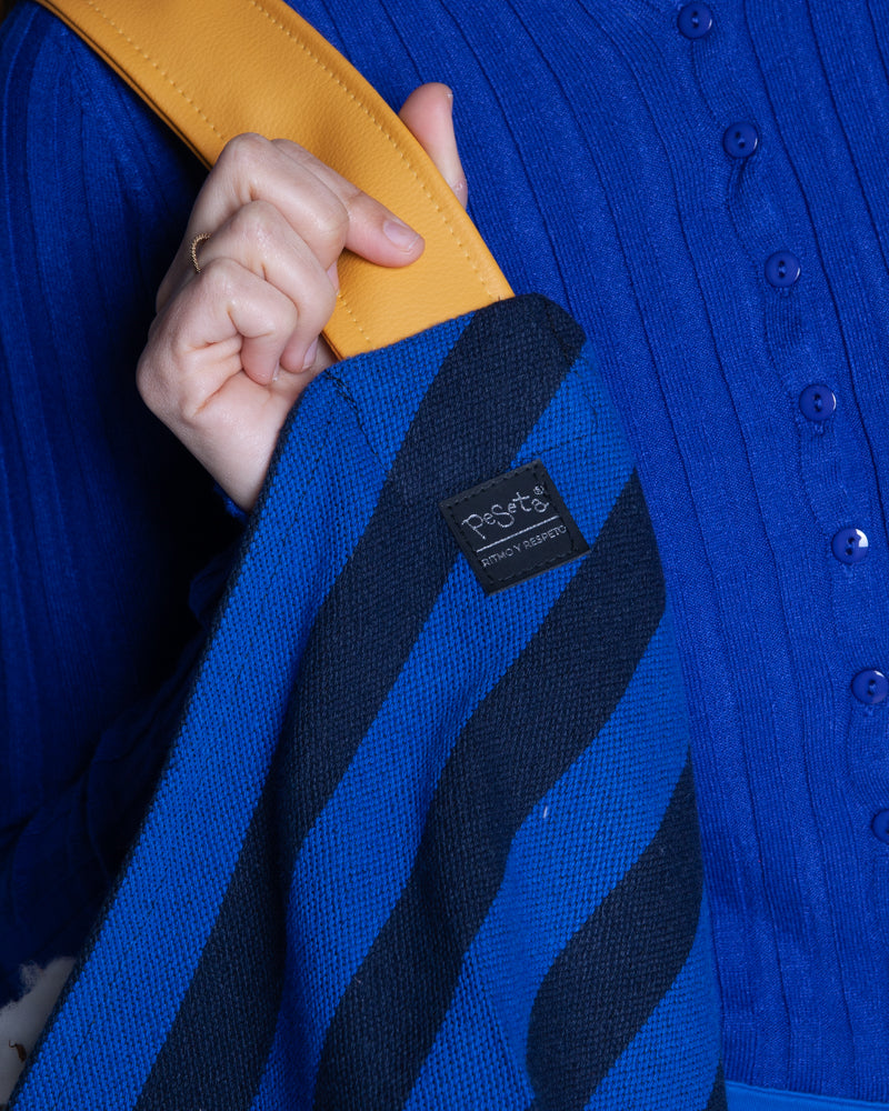 Origami bag Las Rayas blue