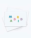 Postal Madrid letras sueltas de Labores Modernas