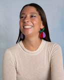 Viva pendientes frutas y flores pera