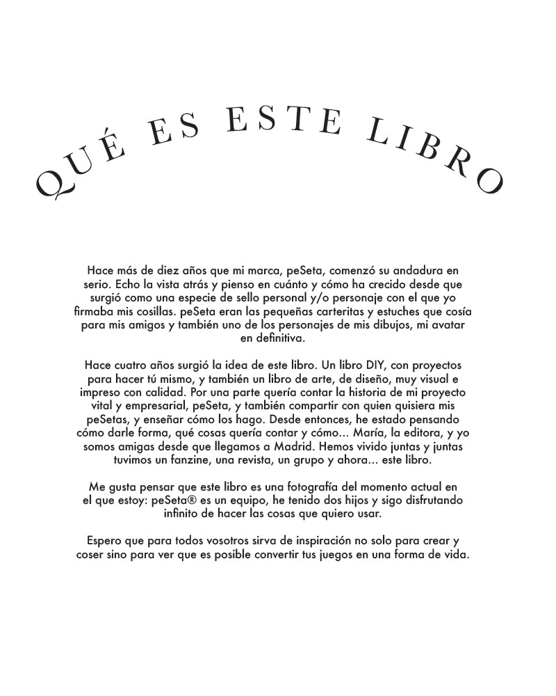 libro peSeta DIY   de 144 páginas,
Medidas: 22x22 cm. accesorios originales, accesorios funcionales, materiales reciclados