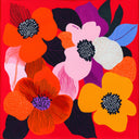 Viva pañuelo Flores rojas